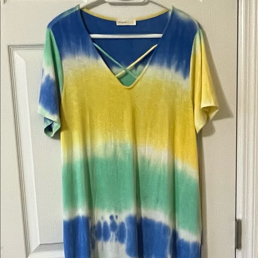 Colorful Tie-Dye Maxi Dress